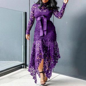 plus size maxi handkerchief dress